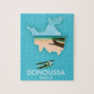 Puzzle Mapa de viaje de Donoussa Grecia