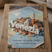 Mapa de viaje de Venecia Italia Vacaciones familia