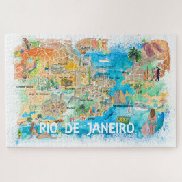Puzzle Mapa de viajes de Río de Janeiro