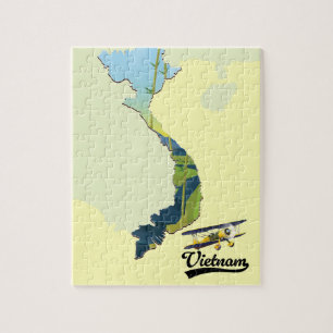 Puzzle Mapa de viajes de Vietnam