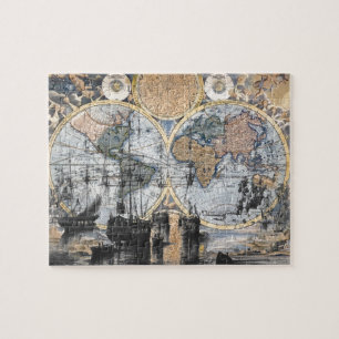 Puzzle Mapa de Viejo Mundo - hacia fuera al mar
