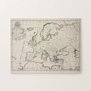 Puzzle Mapa de Vintage de Europa (1700)