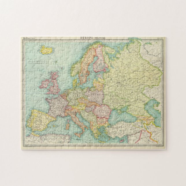 Puzzle Mapa de Vintage de Europa (1922) (Horizontal)