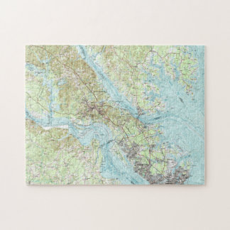 Puzzle Mapa de Virginia de la marea (1984)