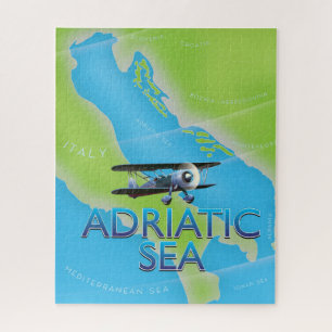 Puzzle Mapa de vuelo del Mar Adriático