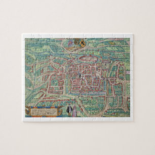 Puzzle Mapa de Weimar, de "Civitates Orbis Terrarum"