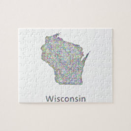 Puzzle Mapa de Wisconsin