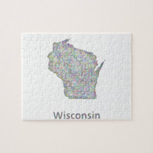 Puzzle Mapa de Wisconsin