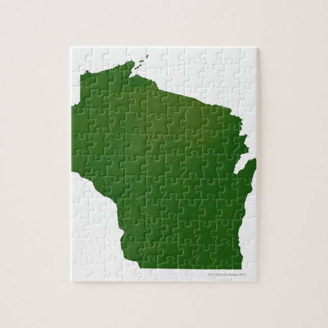 Puzzle Mapa de Wisconsin (Vertical)