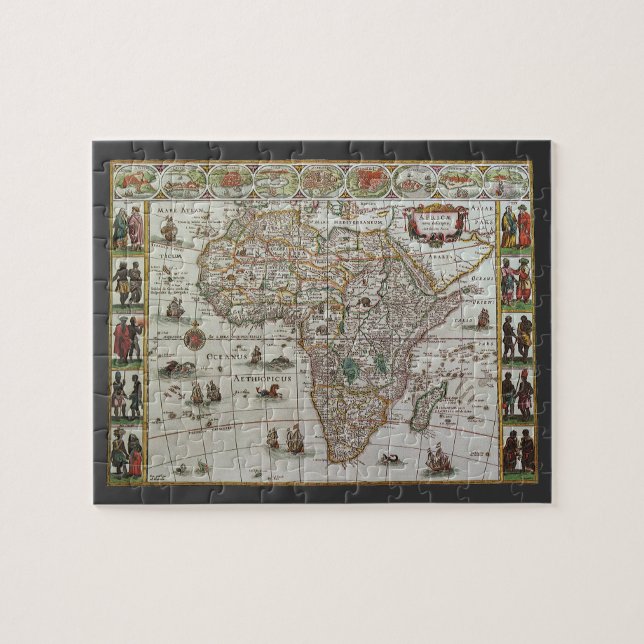 Puzzle Mapa del Antiguo Mundo de África, c. 1635 (Horizontal)