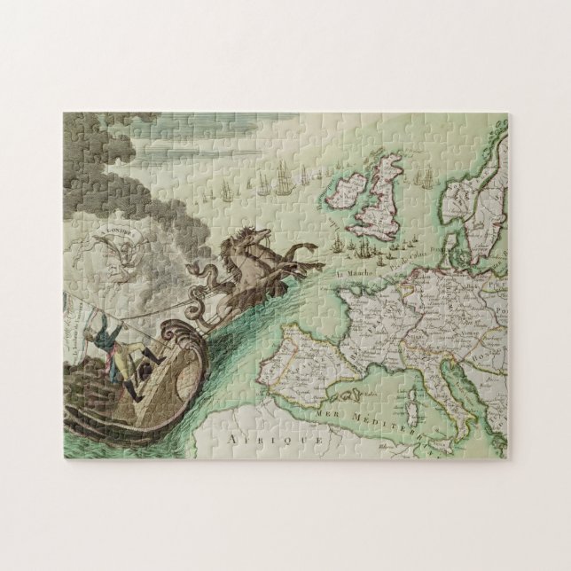 Puzzle Mapa del ataque naval contra Inglaterra de (Horizontal)