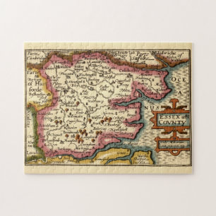 Puzzle Mapa del Atlas Anticuario del Condado de Essex Ing