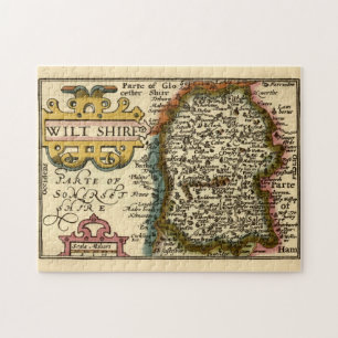 Puzzle Mapa del Atlas Anticuario del condado de Wiltshire
