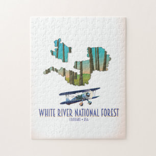 Puzzle Mapa del Bosque Nacional del Río Blanco Colorado E