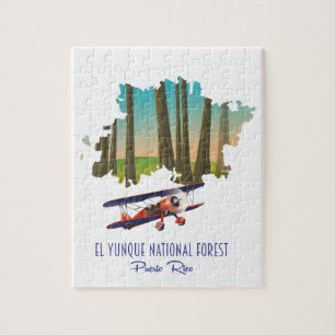 Puzzle mapa del bosque nacional El Yunque Puerto Rico