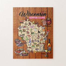 Puzzle Mapa del club de cena de Wisconsin