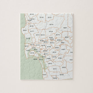 Puzzle Mapa del código postal de San Diego