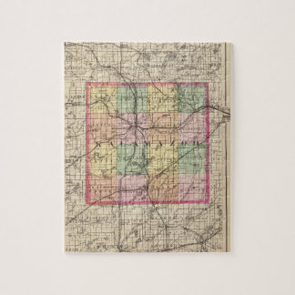 Puzzle Mapa del condado de Kalamazoo, Michigan