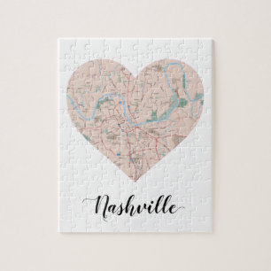 Puzzle Mapa del corazón de Nashville