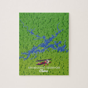 Puzzle Mapa del embalse de Xin'anjiang China