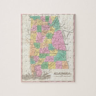 Puzzle Mapa del estado de Alabama (1827)