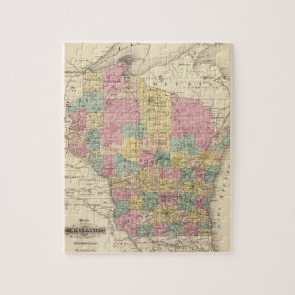 Puzzle Mapa del estado de Wisconsin