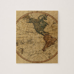 Puzzle Mapa del hemisferio occidental del antiguo William