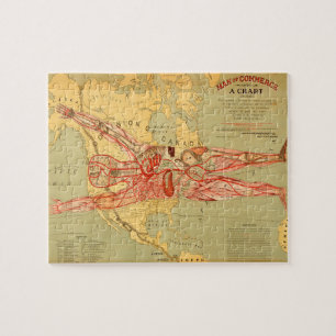 Puzzle Mapa del hombre de comercio de los Estados Unidos 