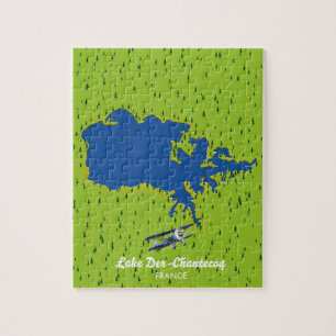 Puzzle Mapa del lago Der chantecoq Francia