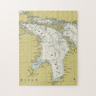 Puzzle Mapa del lago Huron (1979)