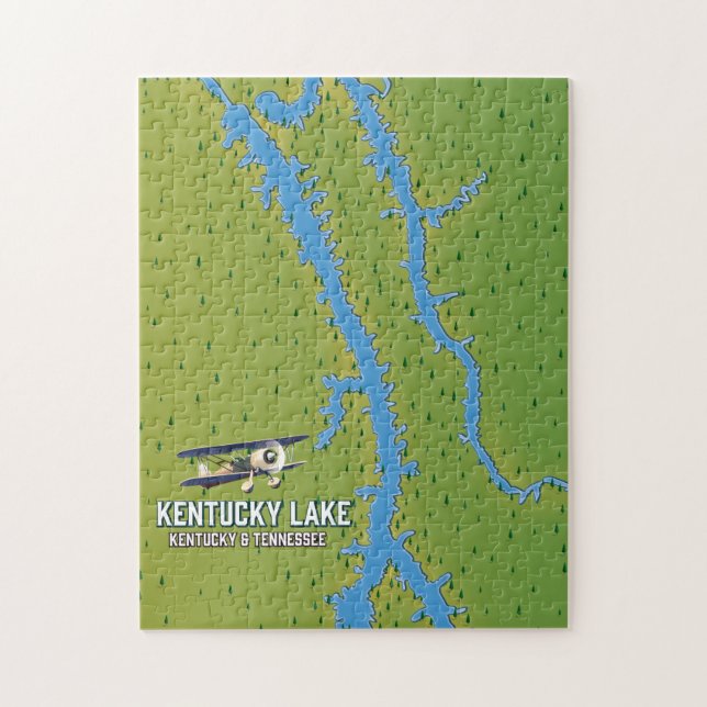 Puzzle Mapa del lago Kentucky EE. UU. (Vertical)