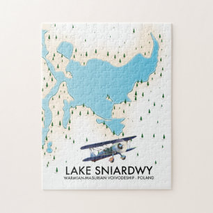 Puzzle Mapa del lago Sniardwy Polonia