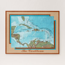 Mapa del mar del Caribe y de las islas