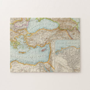 Puzzle Mapa del Mediterráneo Oriental
