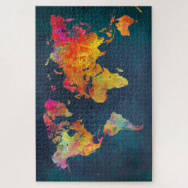 Puzzle mapa del mundo, 40,6 cm x 50,8 cm, 520 piezas, rom