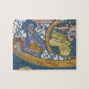 Puzzle Mapa del mundo antiguo con Claudius Ptolemy, 1507