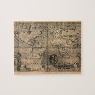 Puzzle Mapa del mundo antiguo de 1581 de Nicola van Sype