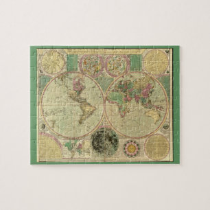 Puzzle Mapa del mundo antiguo de Carington Bowles, alrede