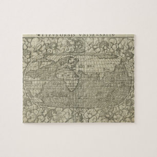 Puzzle Mapa del mundo antiguo de Sebastian Münster alrede