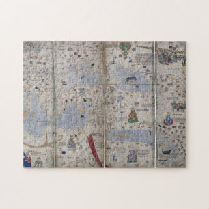 Puzzle Mapa del Mundo Catalán del Atlas 14th c. Abraham C