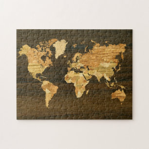 Puzzle Mapa del mundo de madera