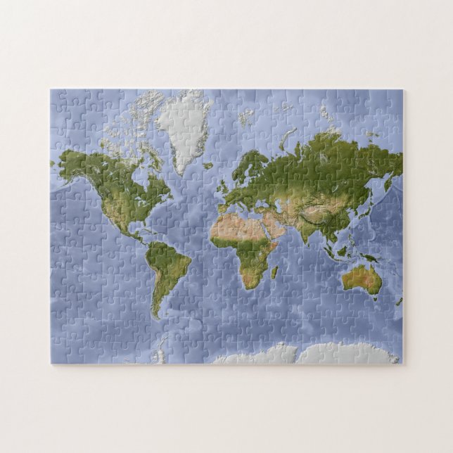 Puzzle Mapa del mundo de Mercator (Horizontal)