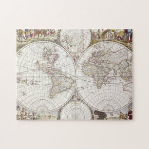 Puzzle Mapa del mundo del atlas Maior