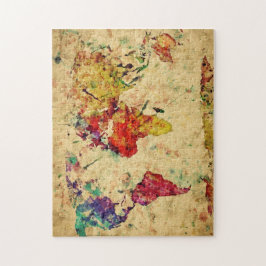 Puzzle Mapa del mundo del vintage
