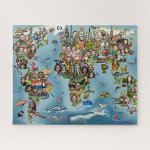 Puzzle Mapa del mundo divertido