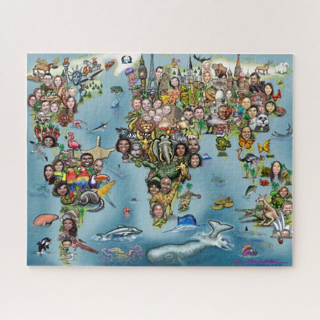 Puzzle Mapa del mundo divertido (Horizontal)