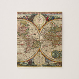 Puzzle Mapa del mundo raro e histórico viejo antiguo