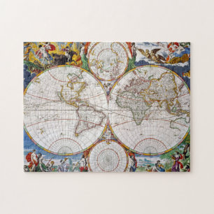 Puzzle MAPA DEL MUNDO, siglo XVII