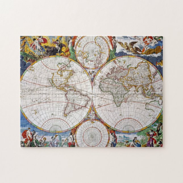 Puzzle MAPA DEL MUNDO, siglo XVII (Horizontal)