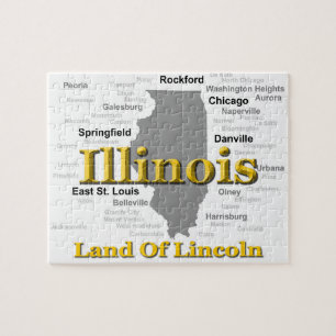 Puzzle Mapa del Orgullo del Estado de Illinois